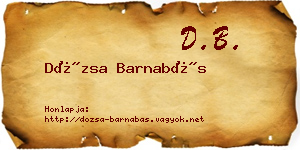 Dózsa Barnabás névjegykártya